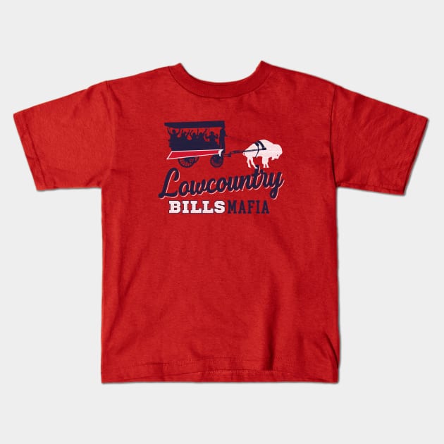 Chucktown Mafia Carriage - Red Kids T-Shirt by Lowcountry Bills Mafia